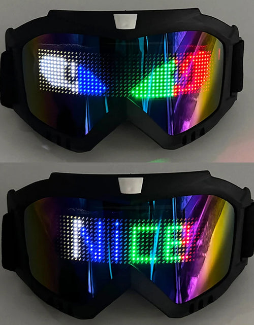 Load image into Gallery viewer, LED Bluetooth Goggles Neon Accessories Futuristic Luminous Glasses Bluetooth
