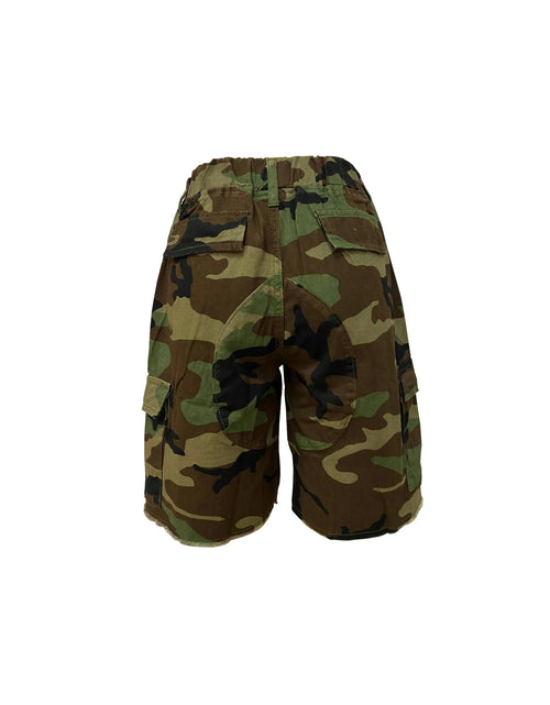 Load image into Gallery viewer, Women's Printed Camouflage Shorts Multi-Pocket Casual Loose Fit Mid-Waist Summer Shorts
